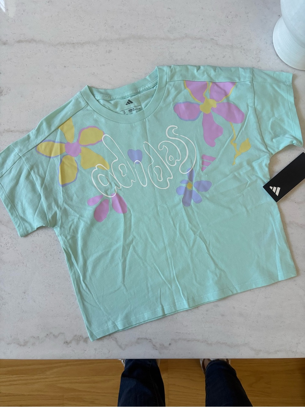 adidas Mint Tee with Pastel Floral Print